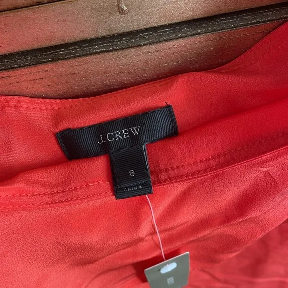 J.Crew cold shoulder silk top, size 8; new - Picture 4 of 7